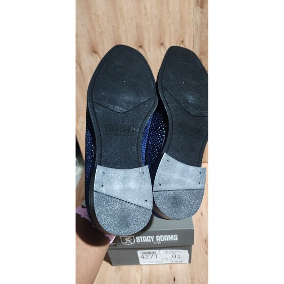 NIB Stacy Adams Blue Velvet Studded Men’s Dress Shoes Size 7.5M main image 4